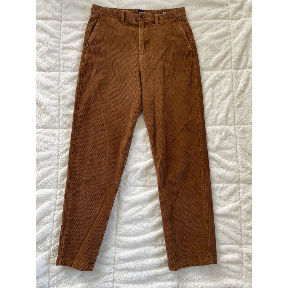 GAP Men's Brown Corduroy Pants Size 30x32 Straight Leg Earth Tone Cords